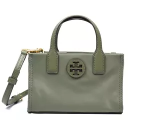 Latest Tory Burch ELLA Palm Leaf Green Nylon Mini Tote Crossbody Bag 146437 - Picture 1 of 8