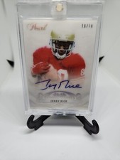Jerry Rice 49ers  2018 Leaf Pearl Auto 10/10  AU-JR1 On Card