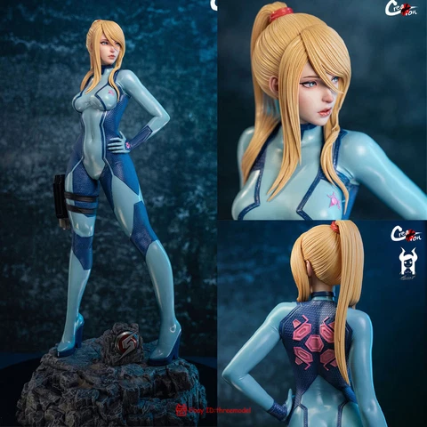 Creation Studio 1/4 METROID Samus Aran Blue Ver Resin Painted Statue Pre-sell Cover