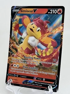 Pokémon Simisear V 022/159 2023 casi nuevo espada y escudo corona Zenith - Imagen 1 de 3