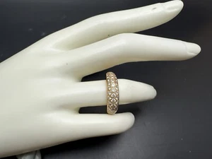 Vintage 1993 Cartier 1.33ctw VS F Mini Pave Diamond 18kt Gold Ring - Picture 1 of 7