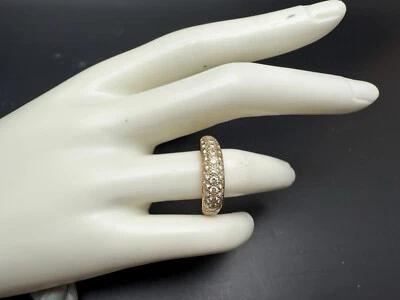 Vintage 1993 Cartier 1.33ctw VS F Mini Pave Diamond 18kt Gold Ring - Image 1 of 4