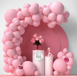 Kit de arco globo rosa pastel globo globo guirnalda cumpleaños baby shower decoraciones - Imagen 1 de 7