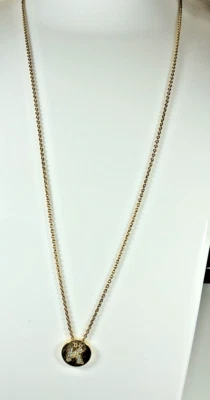 Colgante Gorjana Inicial K con astillas de diamantes collar colgante de oro de 10 quilates 18" usado en excelente estado Foto 1 de 4