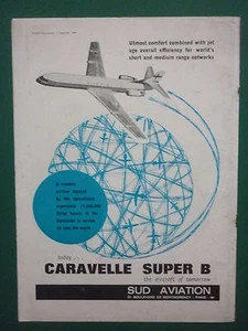 9/1964 PUB SUD AVIATION AVION CARAVELLE SUPER B FINNAIR AIRLINE ORIGINAL AD - Picture 1 of 1
