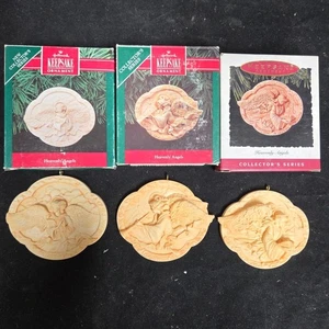 3 Decorazioni Natalizie Hallmark Serie Angeli Celesti 1991 1992 1993 Nuove Con Scatola - Foto 1 di 8