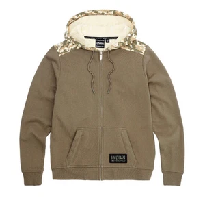 POLARIS INDIAN WOMENS STENCIL BLOCK ICON GREEN KHAKI HOODIE, SIZE S #286297702 - Picture 1 of 4