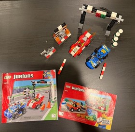 LEGO Juniors: Race Car Rally 10673. All Parts. 2 Manuals & figures.No Box.Built.