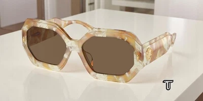 Очки солнцезащитные женские TORY BURCH TY7192F 194973 новые медовые черепаховые однотонные коричневые 57 мм - Изображение 1 из 4
