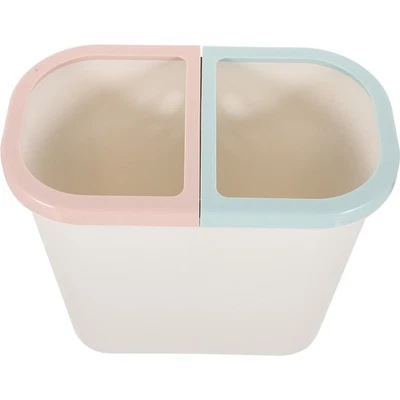  Doppel Mülleimer Recyclingbehälter Küchenmüll Kann 2 Teilig Fächer - Bild 1 von 4