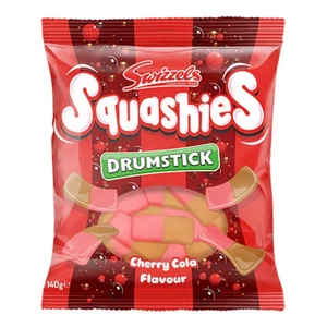 Baquetas Squashies Cherry Cola - 140 g - Caramelo de espuma dulce masticable - Imagen 1 de 1