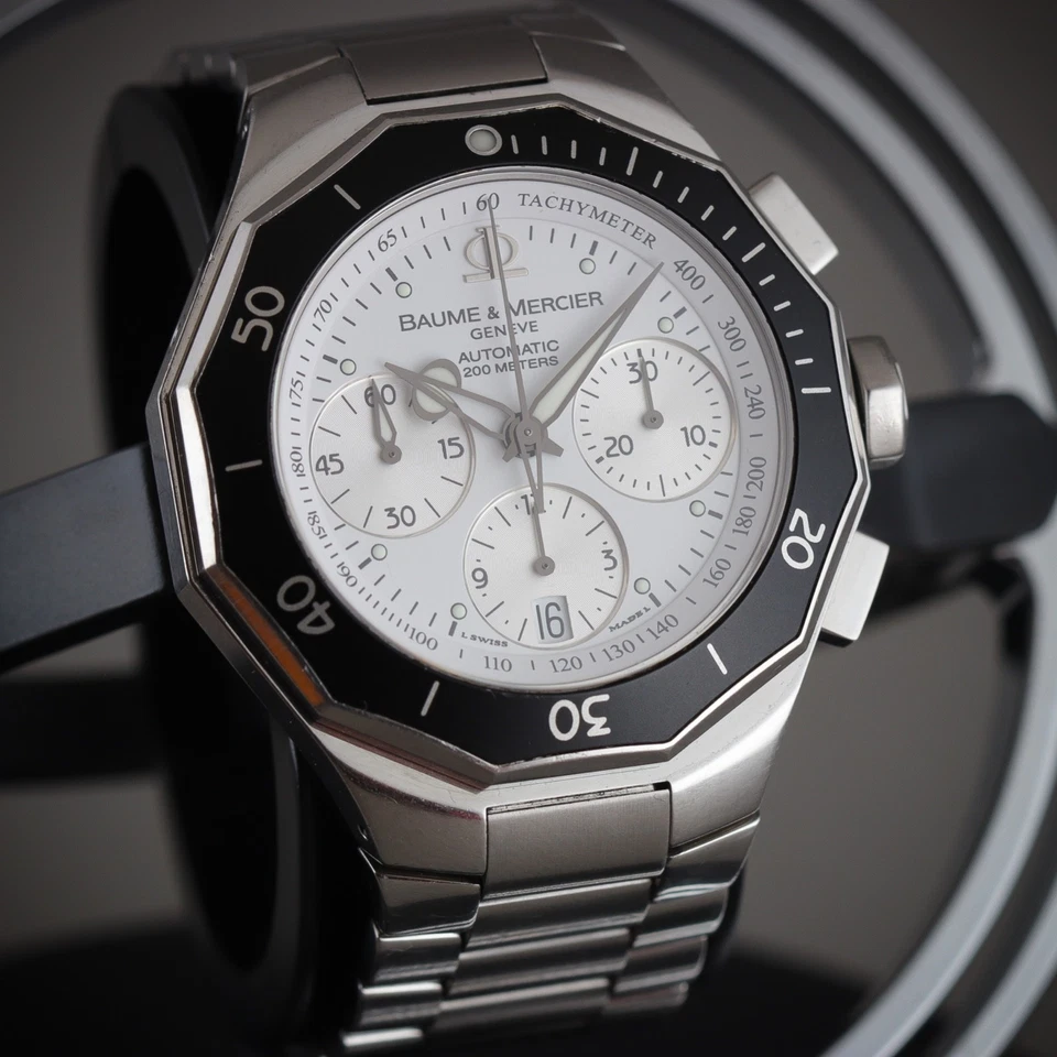 🇨🇭ALTA GAMA Baume Mercier Riviera Ref. Cronógrafo automático de buceo 65599 5 k precio de venta sugerido por el fabricante Foto 1 de 4