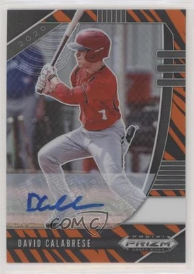 2020 Panini Prizm Draft Picks Tiger Stripes /25 David Calabrese #PDP82 Auto - Image 1 of 2