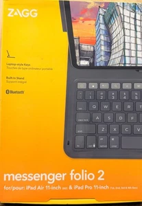 NEW ZAGG Messenger Folio 2 Keyboard Case for iPad Air 11" (M2) & iPad Pro 11" - Picture 1 of 8