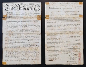 1835 James Langstaff Mt. Holly New Jersey Indenture - Picture 1 of 11
