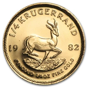 1982 South Africa 1/4 oz Gold Krugerrand - Picture 1 of 2