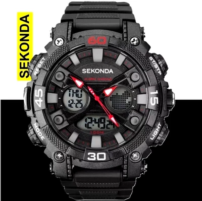 Sekonda 1036 Sports Analogue  Digital Large Case Watch RRP £59.99 2 Yr Guarantee - Image 1 of 4