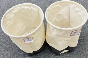 Target Bullseye Set 2 Canvas Storage Bins Baskets Containers 12 x 10 Beige Brown - Picture 1 of 7