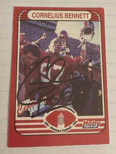 CORNELIUS BENNETT/SIGNED/ALL CENTURY TEAM /ALABAMA FOOTBALL CARD #16 /SUPER RARE - Picture 1 of 4