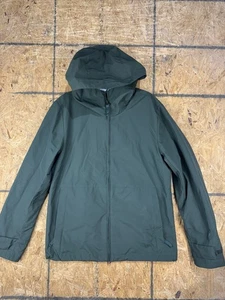 Dockers Mens Water Resistant Hooded Army  Green Raincoat Jacket Small - Picture 1 of 8