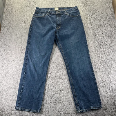 St. John's Bay Jeans Men's 38x31 Blue Cotton Denim Straight Leg Workwear Faded - Image 1 of 4