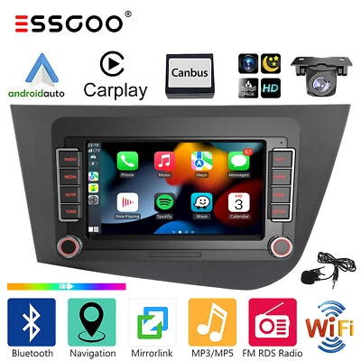 32G Android 13 Carplay Autoradio GPS Navi WIFI RDS Kam Für Seat Leon 1P1 2005-11 - Bild 1 von 4