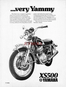 YAMAHA 'XS 500' Motor Cycle ADVERT Original Vintage 1975 Print Ad 690/53 - Picture 1 of 1