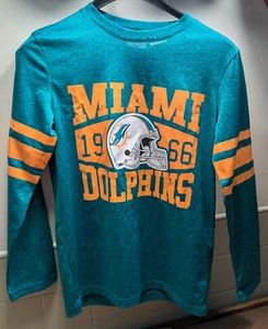Miami Dolphins sweater, long sleeves, greenish-blue, size 10/12, preowned - Picture 1 of 16