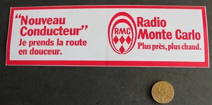 Autocollant / Sticker - Radio Monte Carlo - RMC - Nouveau conducteur - Foto 1 di 2