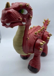 RARE Red Spike Jr The Ultra Dinosaur Mattel Imaginext 14” Toy Roars & Walks 2008 - Picture 1 of 6