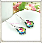 Handmade 925 Sterling Silver 16 Mm Baroque Earrings Made With Swarovski Crystals