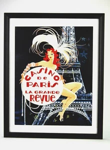 Vintage French Poster Art  Casino De Paris La Grande Revue   9"X12" - Picture 1 of 2