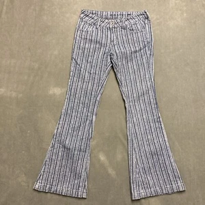 Grace in LA Flared Leg Blue Striped Corduroy Jeans Girls Size 14 100% Cotton - Picture 1 of 11