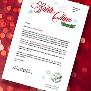 Santa Letter 2024/ From Santa/ Personalised/ Christmas Gift/ Xmas List/ Wishlist - Picture 1 of 6