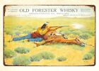 Old Forester Whisky Horse Native American Shooting Metal Tin Sign Inspirational
