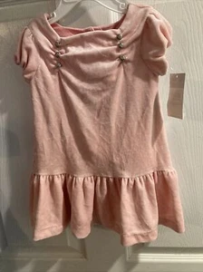 NWT Ralph Lauren TB SS Pink Dress W/bloomers, Ruching On Front 18m - Picture 1 of 4