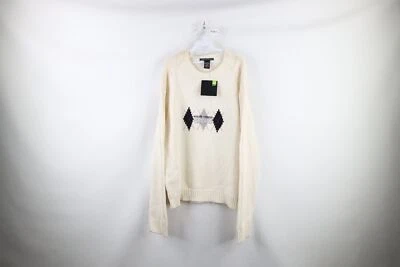 Suéter Tejido Argyle De Colección Años 90 Marithe Francois Girbaud Para Hombres XL Deletrear Foto 1 de 4