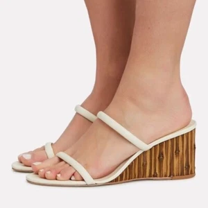 NWT Cult Gaia bamboo Eva leather sandals 10 - Picture 1 of 10
