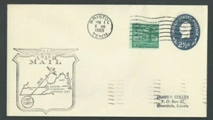 1960 Bristol TN To Memphis 1st Flt Rte AM-98 W/Liberty 4.5c Coil #1059 On-- - Bild 1 von 1