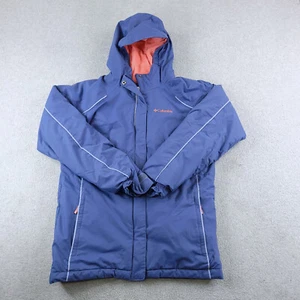 Columbia Girls Jacket Large Blue Omni Heat Omni Tech Ski Snow Reflective - Picture 1 of 16