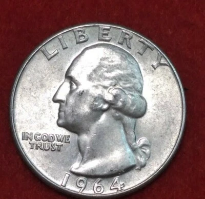 1964 P Philadelphia Mint Double Die Reverse Silver Washington Quarter #37 - Image 1 of 4
