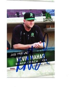 Kevin Mahar signed autographed 2018 Dayton Dragons team set card Jasper IN