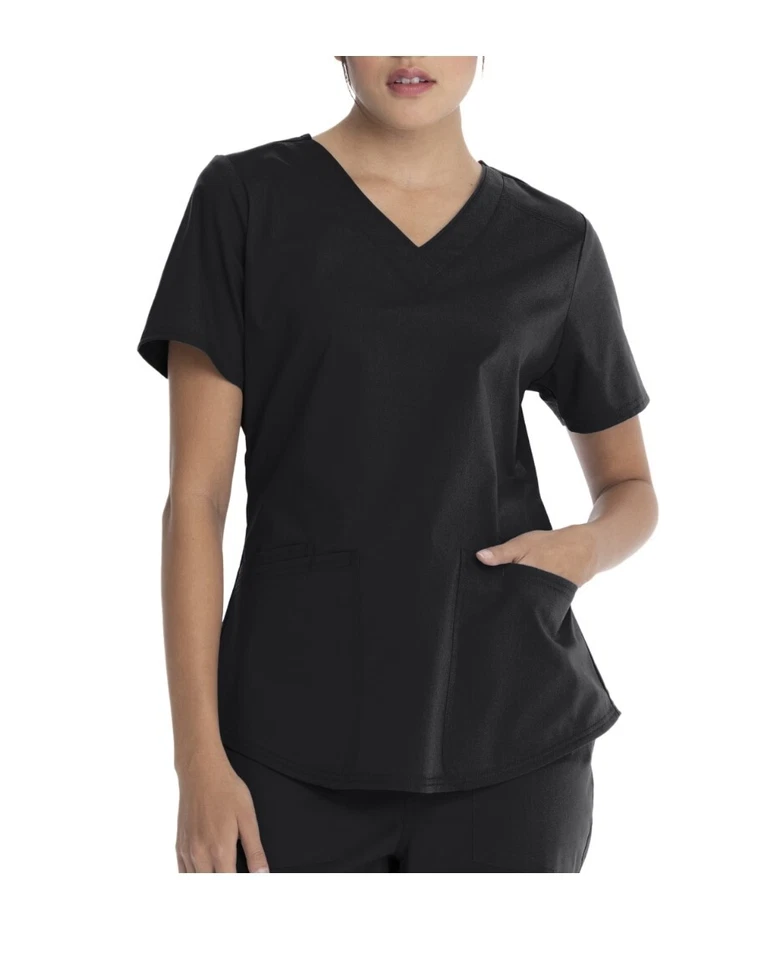 Scrubstar Core Essentials Women's Medical Nurse Solid Color V-Neck Scrub Top - Image 1 of 1
