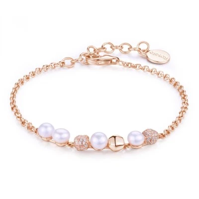 ROSATO GIOIELLI AZZURRA BRACCIALE DONNA PERLE E ZIRCONI IN ARGENTO 925 RZAZ014 - Immagine 1 di 4