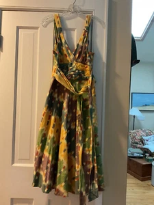 Marc Jacobs "Orange Marmalade" Ikat Design Dress. Size 4. - Picture 1 of 6