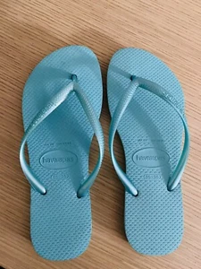 Ladies Havianas Aqua 35/36 - Picture 1 of 3