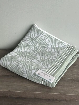Tommy Bahama One Bath Towel Tropical Leaves, Light Green/White  NEW! - Image 1 of 4