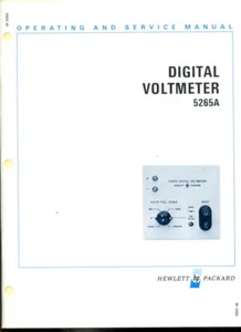 HP 01955-3 Model 5265A Digital Voltmeter Operating & Service Manual CLEAN XLANT - Picture 1 of 2