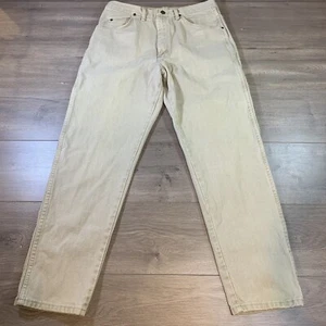 Vintage Wrangler USA Premium Quality Authentic Jeans 34 x 32 Loose Fit Beige - Picture 1 of 15