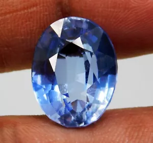 Natürlicher 16,20 kt AAA + ovale Form hellblauer Kaschmir-Saphir zertifizierter Edelstein - Bild 1 von 4